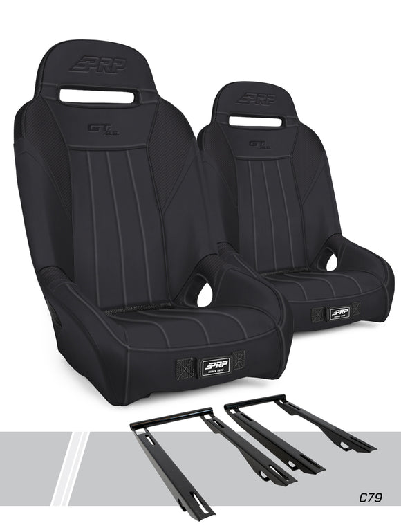 PRP Polaris RZR PRO XP GT/S.E. Suspension Seats Kit (Pair) - Black