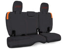 PRP Jeep Wrangler JL Rear Bench Covers - 2 door - Black/Orange-1
