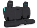 PRP Jeep Wrangler JL Rear Bench Covers - 2 door - Black/Teal-1