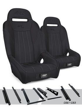 PRP Can-Am Maverick X3 GT/S.E. Suspension Seats Kit (Pair) - Black