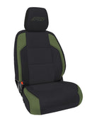 PRP 6-23 Toyota Tacoma Front Seat Covers (Pair) - Black/Olive Green-1