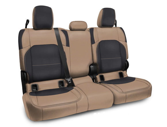 PRP 2020+ Jeep Gladiator JT Rear Bench Cover with Leather Interior - Black/Tan