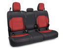 PRP 2020+ Jeep Gladiator JT Rear Bench Cover with Cloth Interior - Black/Red-1
