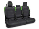 PRP Jeep Wrangler JT Rear Bench Covers - with Armrest - Black/Green-1