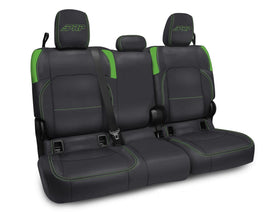 PRP Jeep Wrangler JT Rear Bench Covers - with Armrest - Black/Green