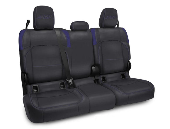 PRP Jeep Wrangler JT Rear Bench Covers - with Armrest - Black/Purple