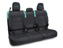 PRP Jeep Wrangler JT Rear Bench Covers - with Armrest - Black/Teal-1