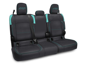 PRP Jeep Wrangler JT Rear Bench Covers - with Armrest - Black/Teal