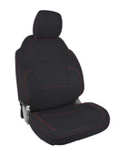 PRP 2021+ Ford Bronco 2 Door Front Seat Covers (Pair) - Black w/ Red Stitching-1