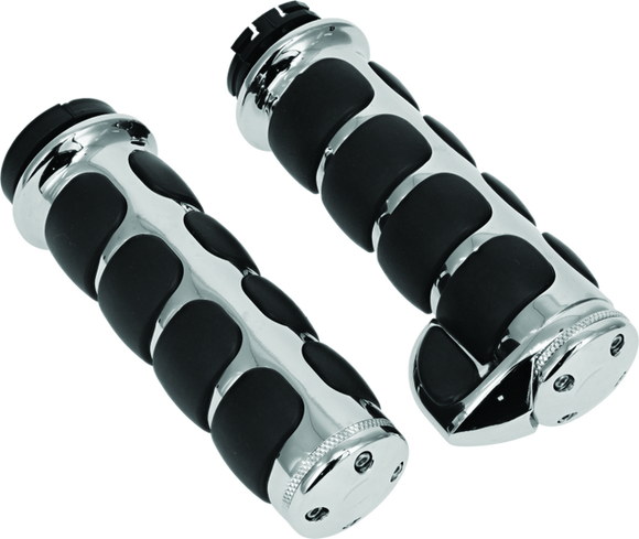 Kuryakyn ISO Grips With Throttle Boss Dual Cable Chrome
