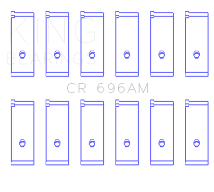 King Toyota 5ME/5MGE/7MGE/7MGTE Rod Bearing Set - Size +0.5mm - 0