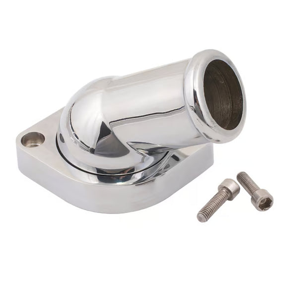 Mr. Gasket Water Neck - Swivel - 30 Degree Angle - Chrome 1997-2020 GM Gen III/IV LS Engines