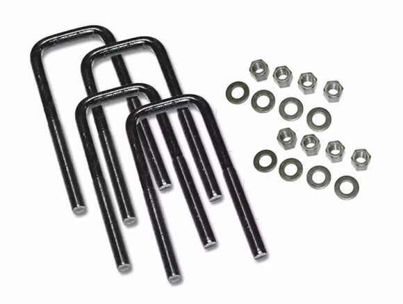 Superlift U-Bolt 4 Pack 9/16x2-1/2x11 Square w/ Hardware