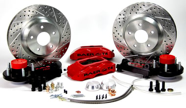 BAER BRAKES 13 Track4 F Brk Kit MG SDZ Std Studs Fits 1971-73 Ford Mustang & 1971-73 Mercury Cougar w/OE Disc Brake Spindle