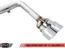 AWE Track Edition Exhaust for 17+ Challenger 5.7 - Chrome Silver Quad Tips-6