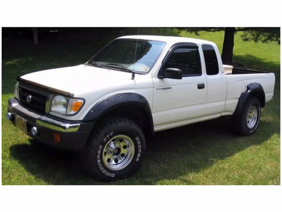 Bushwacker 95-04 Toyota Tacoma Fleetside Cutout Style Flares 4pc 74.5in Bed w/ 4WD Only - Black