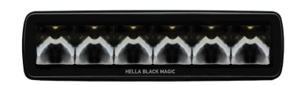 Hella Universal Black Magic 6 L.E.D. Mini Light Bar - Spot Beam - 0