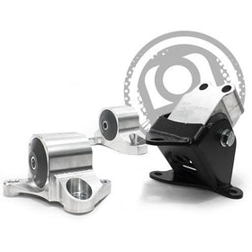 Innovative 96-00 Civic B/D Series Silver Aluminum Mounts 85A Bushings (3 Bolt)