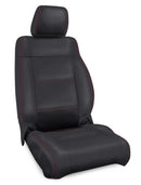 PRP 07-10 Jeep Wrangler JK Front Seat Covers/2 door or 4 door (Pair) - Black with Red Stitching-1