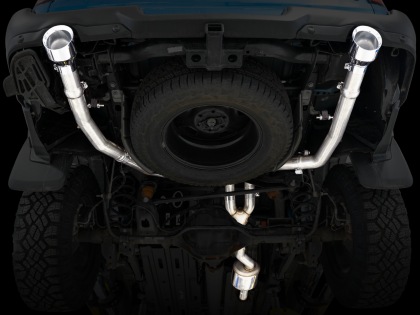 AWE 0FG Dual Rear Exit Catback Exhaust for 4th Gen RAM 1500 5.7L (with bumper cutouts) - Chrome Silver Tips
