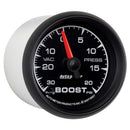 Autometer ES 52.4mm 30 In. HG/20 PSI Vacuum/Boost Gauge-3