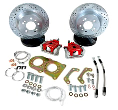 BAER BRAKES 11.65 Clsc Brake Sys RR Red Ford 8.8 Fits Ford 8.8" C-Clip Rear Ends w/2.5" Axle Standoff, 4 Lug