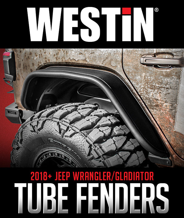 WESTIN AUTOMOTIVE TUBE FENDERS: 2018+ JEEP WRANGLER/GLADIATOR