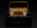 Raxiom 97-18 Jeep Wrangler TJ/JK 7-Inch LED Headlights w/ Halos- Black Housing (Clear Lens)-11