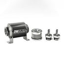 DeatschWerks Stainless Steel 5/16in 5 Micron Universal Inline Fuel Filter Housing Kit (70mm)-1