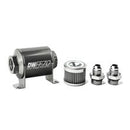 DeatschWerks Stainless Steel 8AN 40 Micron Universal Inline Fuel Filter Housing Kit (70mm)-1