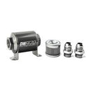 DeatschWerks Stainless Steel 10AN 100 Micron Universal Inline Fuel Filter Housing Kit (70mm)-1