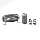 DeatschWerks Stainless Steel 10AN 100 Micron Universal Inline Fuel Filter Housing Kit (110mm)-1