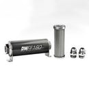 DeatschWerks Stainless Steel 10AN 5 Micron Universal Inline Fuel Filter Housing Kit (160mm)-1