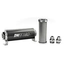 DeatschWerks Stainless Steel 8AN 5 Micron Universal Inline Fuel Filter Housing Kit (160mm)-1