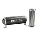 DeatschWerks Stainless Steel 5 Micron Universal Inline Fuel Filter Housing Kit (160mm)-1