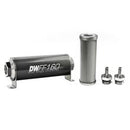 DeatschWerks Stainless Steel 5/16in 10 Micron Universal Inline Fuel Filter Housing Kit (160mm)-1