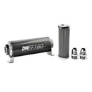 DeatschWerks Stainless Steel 10AN 100 Micron Universal Inline Fuel Filter Housing Kit (160mm)-1