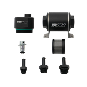 70mm Billet Fuel Filter Regulator 10 Micron with 3/8in Fittings