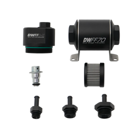 70mm Billet Fuel Filter Regulator 10 Micron with 5/16in Fittings