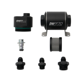 70mm Billet Fuel Filter Regulator 10 Micron with 6AN Fittings