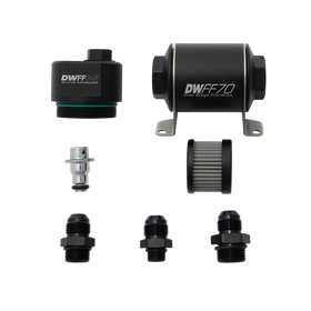 70mm Billet Fuel Filter Regulator 10 Micron with 8AN Fittings