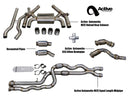 F87 M2C Exhaust Bundle Aflow equal length res (rear + EL res + Aflow DP) carbon/black 2019+ M2 Competition-1
