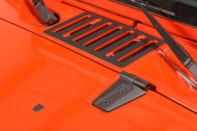 Kentrol 55-77 Jeep CJ5 Hood Vent - Powdercoat Black - 0