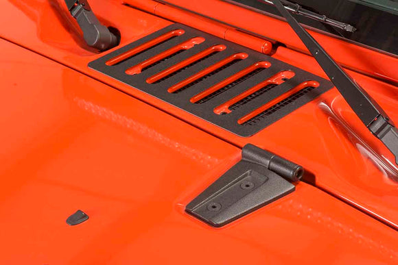 Kentrol 55-77 Jeep CJ5 Hood Vent - Powdercoat Black