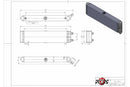 Universal Dual-Pass internal/external Oil Cooler - 22.0in L x 5.0in H x 2.25in W-5