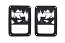 Kentrol 07-18 Jeep Wrangler JK Heritage Taillight Guard- Textured Black-1
