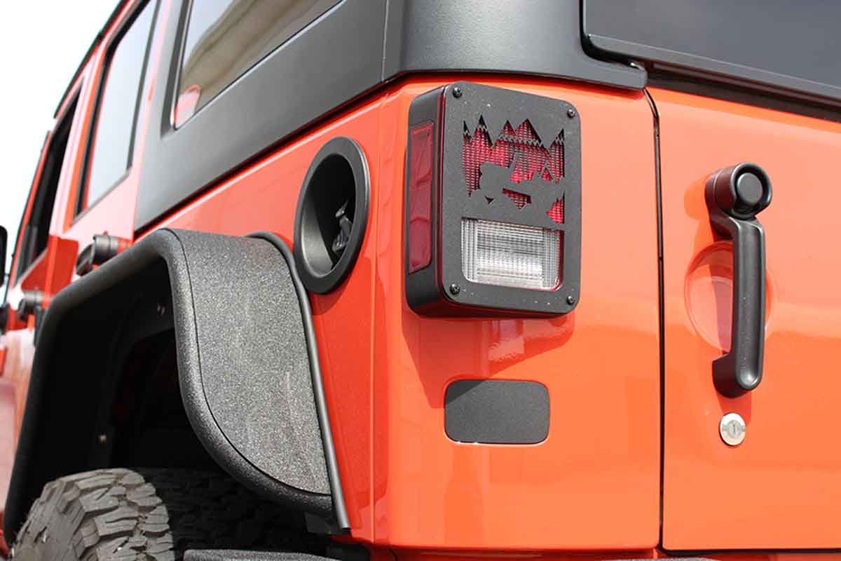 Kentrol 07-18 Jeep Wrangler JK Plate Delete Badge - Textured Black - 0