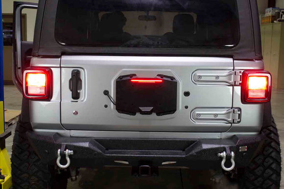 Kentrol 2018+ Jeep Wrangler JL Backside License Plate Mount Black