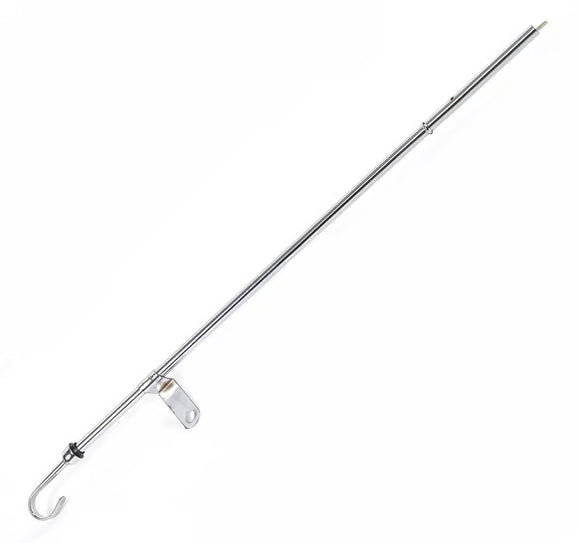 Mr. Gasket Engine Oil Dipstick & Tube - Chrome Fits 1965-1990 Chevrolet 396-454 Big Block with Oil Pan Mounted Dipstick.