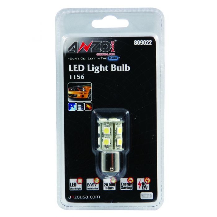 ANZO LED Bulbs Universal LED 1156 White - 13 LEDs 1 3/4in Tall
